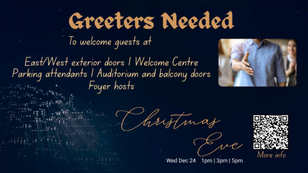 25 12 23 Greeting Volunteers