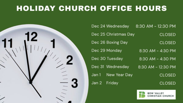26 01 02 Holiday Church Office Hours