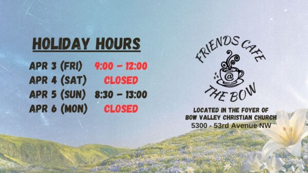 26 04 06 Cafe Easter Hours