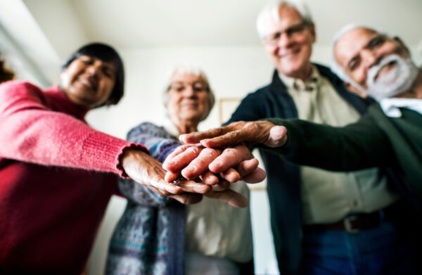 Group of senior friends support concept P6 GN2 SL
